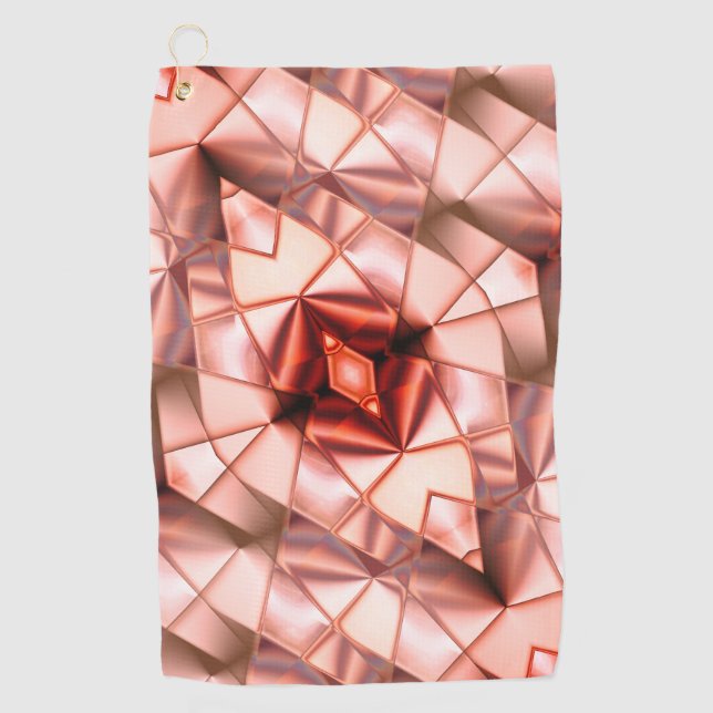 Pinkisch gigantische Perlenfische, virtuell zeichn Golfhandtuch (Vorderseite)