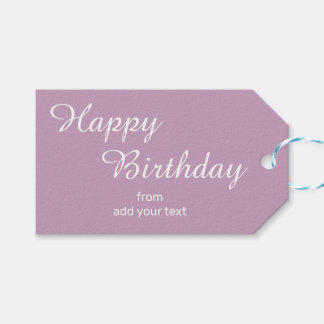 Pinkish Lilac GeburtstagsgeschenkTags Geschenkanhänger
