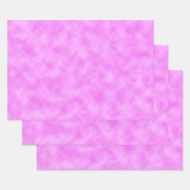 Pinkish Purple Created Clouds Abstract Art Design Geschenkpapier Set (Set)