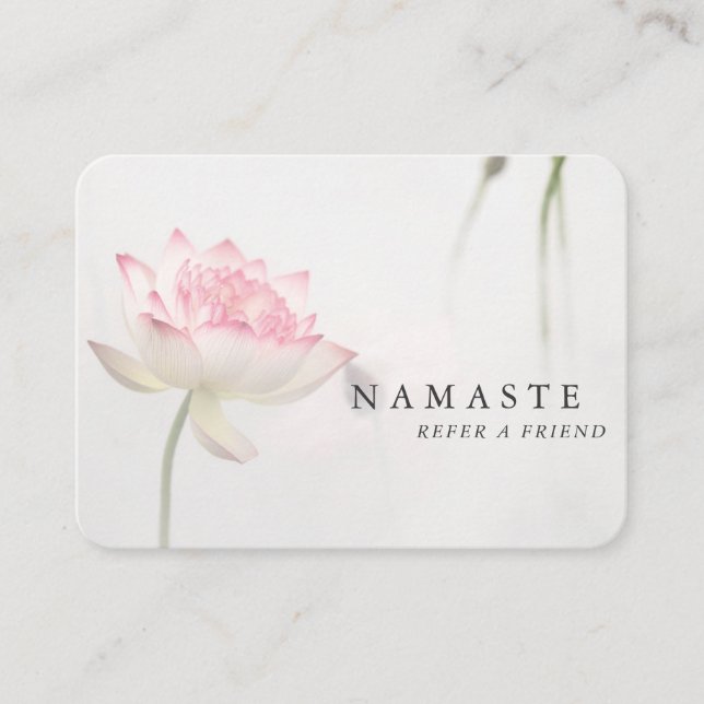 Pinkish White Lotus Holistic Health Referral © Visitenkarte (Vorderseite)