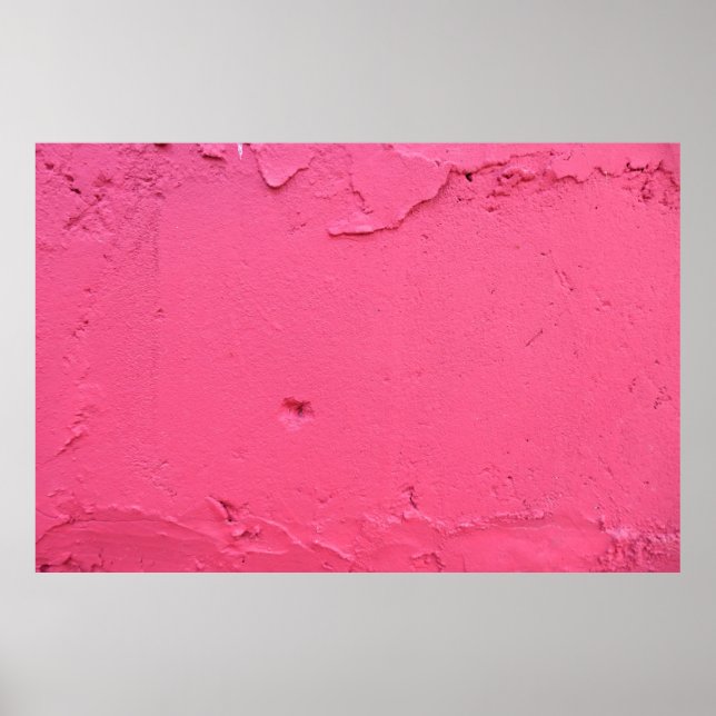 PINKKONKRETE WALL WÄHREND DES TAGES POSTER (Vorne)