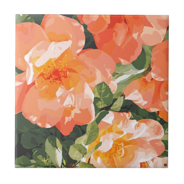 PinkMagnolia Keramik Tile Fliese (Vorderseite)