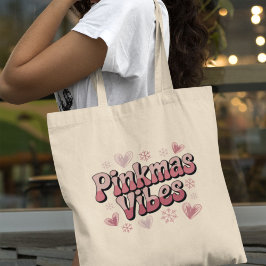 Pinkmas Vibes | Süßes, Mädchenhaftes Pinkes Weihna Tragetasche