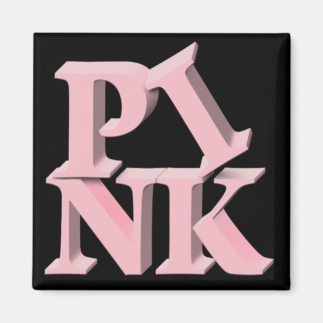 PinkonBlack Breast Cancer Awareness Magnet (Vorne)