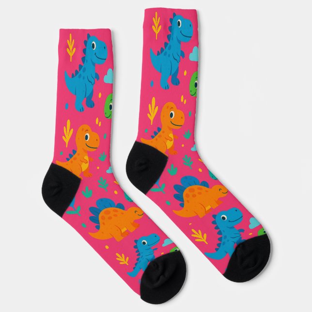 Pinkosaurus-Party Socken (Rechts)