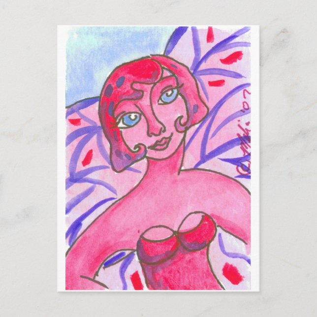 PinkPurpFairy Postkarte (Vorderseite)