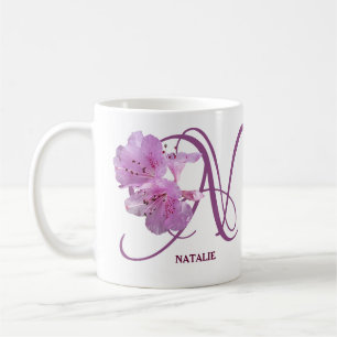 Pinkrosa Natalie-Rosa-Blume boho trendy Kaffeetasse