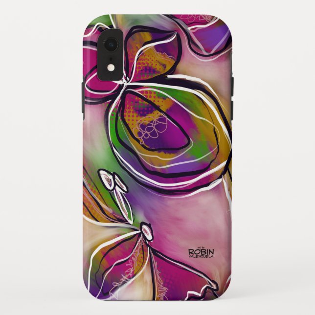 "Pinks and Grüntöne Floral" Telefonzelle Case-Mate iPhone Hülle (Rückseite)
