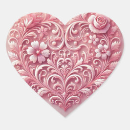Pinks Heart Herz-Aufkleber