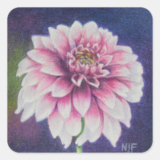 PINKS QUADRATISCHER AUFKLEBER