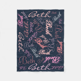 Pinks und Blanketnamenskollage Fleecedecke