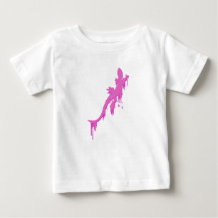 Pinksalamander mit farbenfrohen Tropfen Baby T-shirt