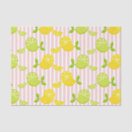 PINKSTREIFEN MIT LEMONS & LIMES SEIDENPAPIER