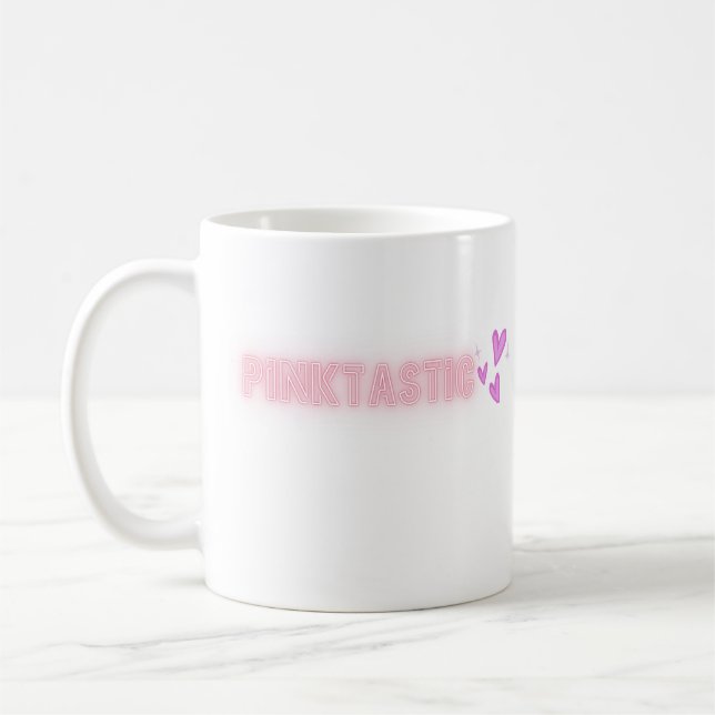 PINKTASTIK Süßes rosa Mädchen-Ästhetik-Design Kaffeetasse (Links)