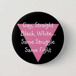 PinkTriangle, Homosexuelles, gerades Schwarzes, Button
