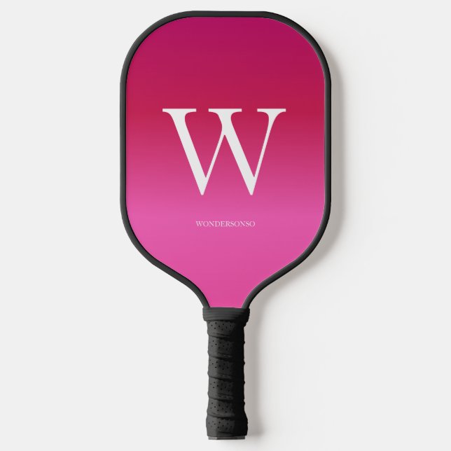 Pinkverlauf Pickleball Schläger (Vorderseite)