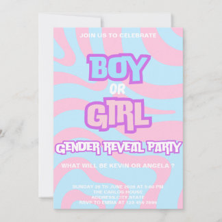 Pinky & Bleu Reveal Gender Einladung