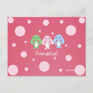 Pinky Bunny & Friends Postcard Postkarte