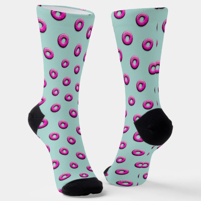 Pinky Donut - bunte Streusel 1 Socken (Gewinkelt)