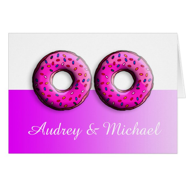 Pinky Donut mit bunten Sprinklen + Ihre Ideen (Vorderseite (Horizontal))