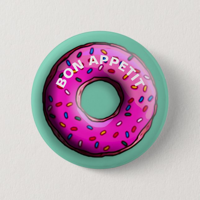 Pinky Donut mit bunten Sprinklen + Ihre Ideen Button (Vorderseite)
