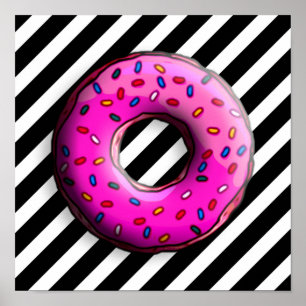 Pinky Donut mit bunten Sprinklen + Ihre Ideen Poster