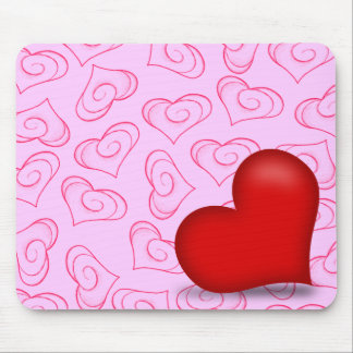 Pinky-Liebe (Solid Heart) Mousepad