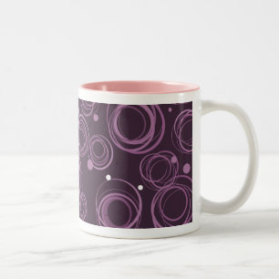 Pinky lila Funky Circle gemusterte Tasse