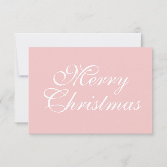Pinky Merry Christmas Pink Karte (Vorderseite)
