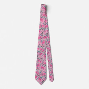 Pinky Pink Blume Power Krawatte