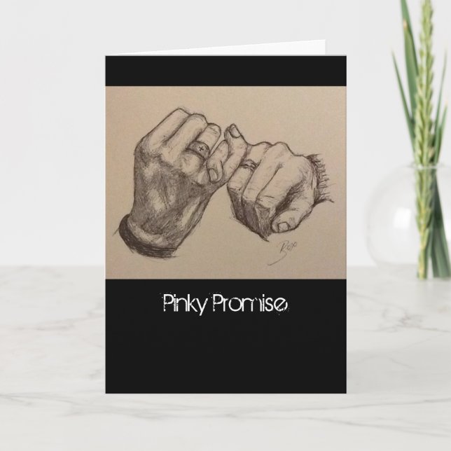 Pinky Promise Card Feiertagskarte (Vorderseite)