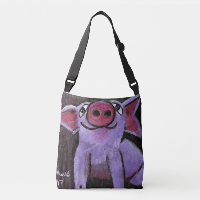 Pinky Schwein Kreuz-Körper Tasche (Vorderseite)