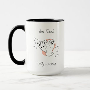 Pinky Swear mit dem Namen Personalisiert Best Frie Tasse