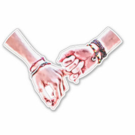 Pinky Swear romanance Liebhaber digitales Gemälde Aufkleber