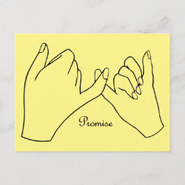 Pinky Swear Versprechen Postcard Einladungspostkarte