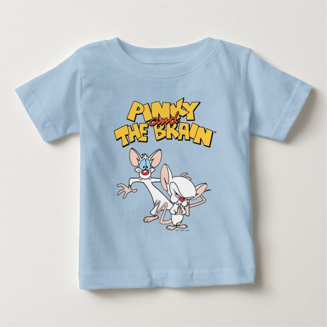 Pinky und das Gehirn | Logo anzeigen Baby T-shirt (Vorderseite)