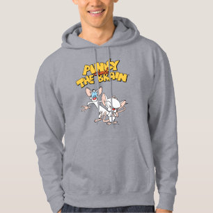 Pinky und das Gehirn Logo anzeigen Hoodie