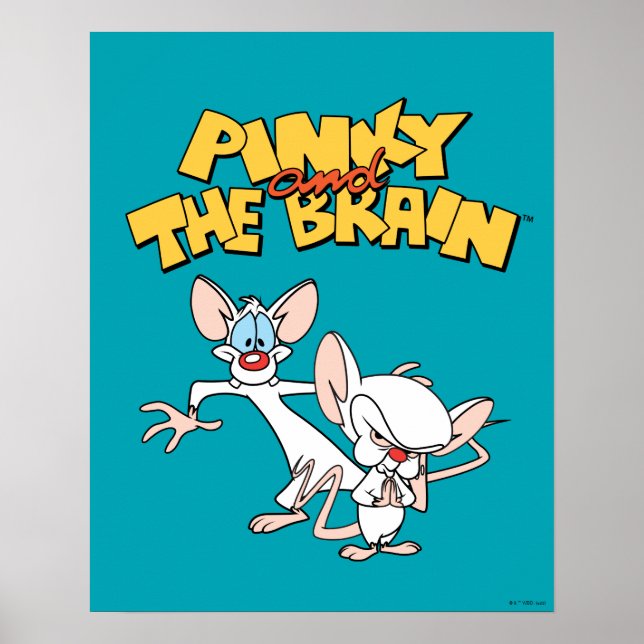 Pinky und das Gehirn | Logo anzeigen Poster (Vorne)