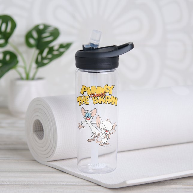 Pinky und das Gehirn | Logo anzeigen Trinkflasche (Yoga)