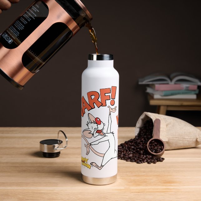 Pinky und das Gehirn | Pinky "Narf!" Trinkflasche (Kaffee)