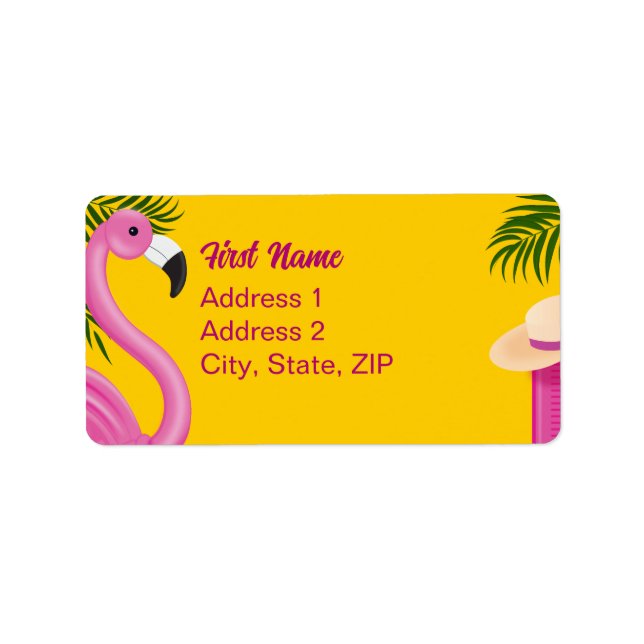 Pinky Validation Vacacation Address Adressaufkleber (Vorne)