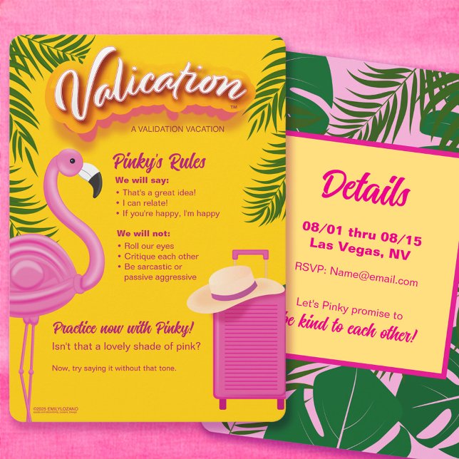 Pinky Validation Vacation Einladung (Von Creator hochgeladen)