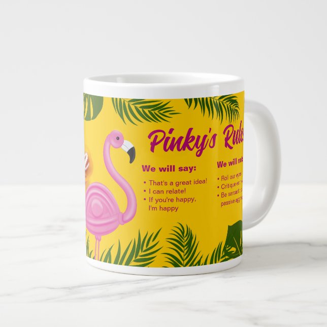 Pinky Validation Vacation Jumbo-Tasse (Vorderseite Rechts)