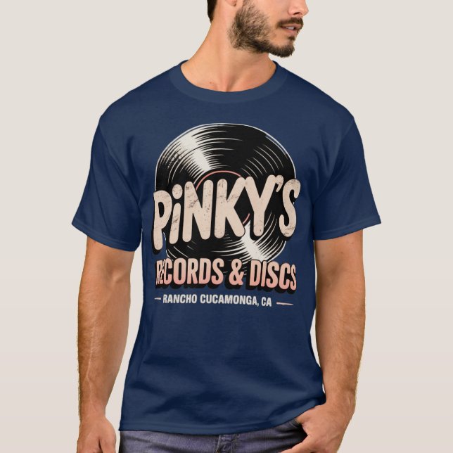 Pinky's Platten & Disks T-Shirt (Vorderseite)
