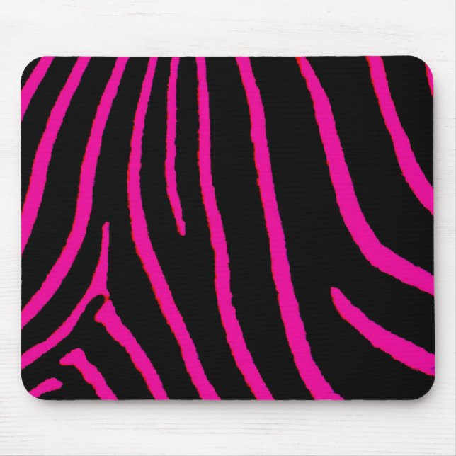 Pinkzebra-Druck Mousepad (Vorne)