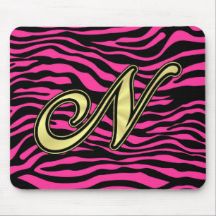 PINKzebra-GOLD N Mousepad