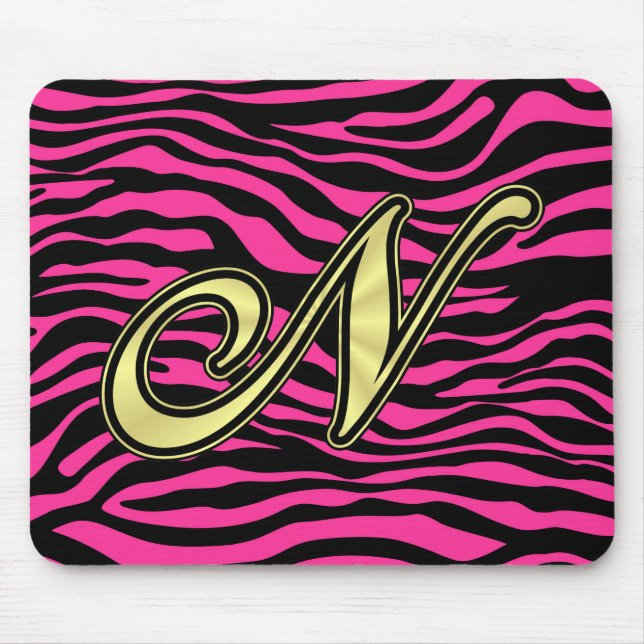 PINKzebra-GOLD N Mousepad (Vorne)