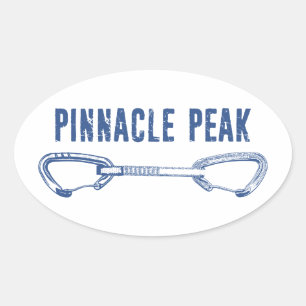 Pinnacle Peak Arizona Felsklimmen Quickdraw Ovaler Aufkleber