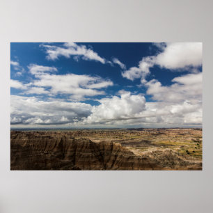 Pinnacles Blick, Badlands National Park, SD Poster