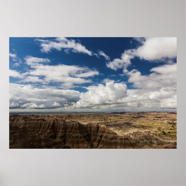 Pinnacles Blick, Badlands National Park, SD Poster (Vorne)